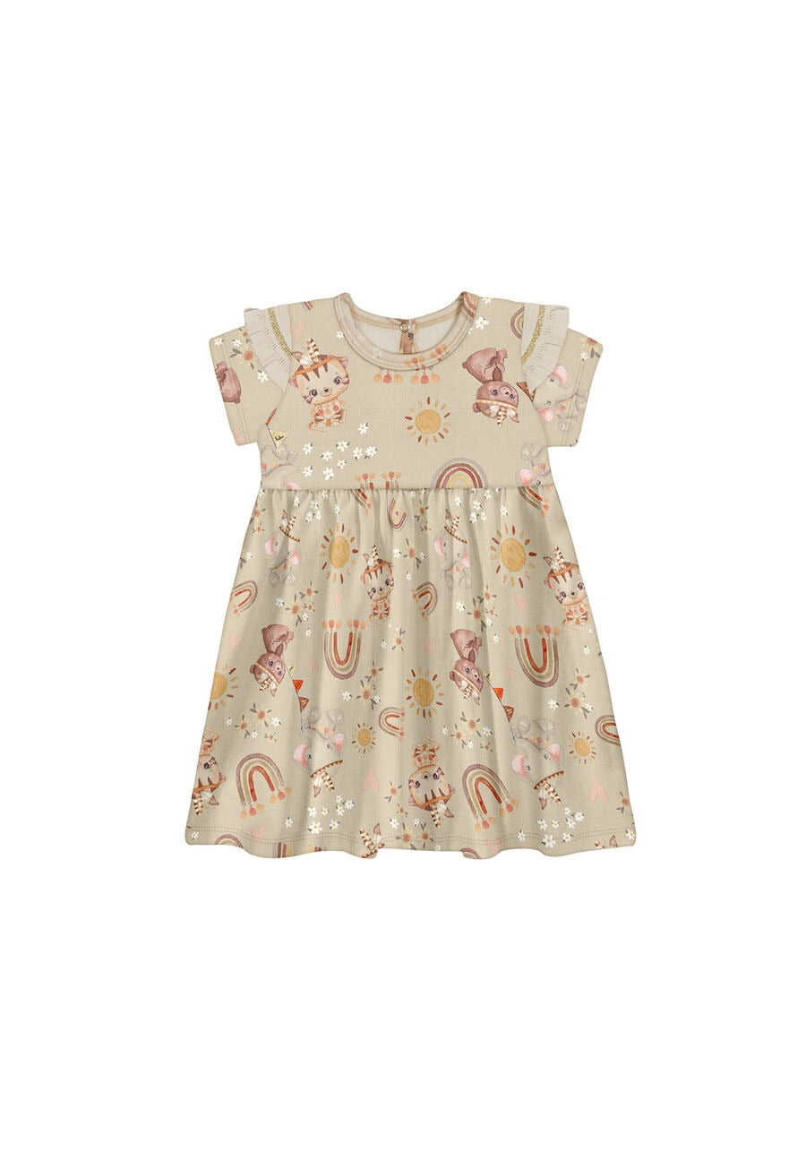 VESTIDO INFANTIL ALAKAZOO EM MALHA ESTAMPADA - 39458