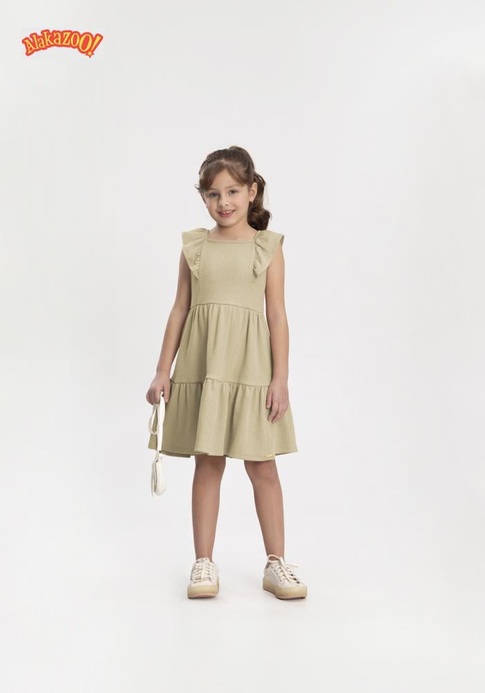 VESTIDO INFANTIL ALAKAZOO EM MALHA TEXTURIZADA - 65358