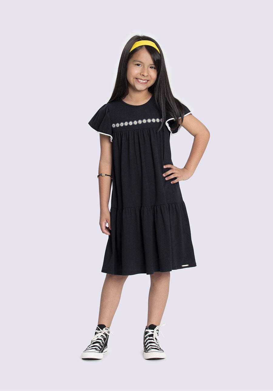 VESTIDO INFANTIL ALAKAZOO MIDI COM BABADO - 37378