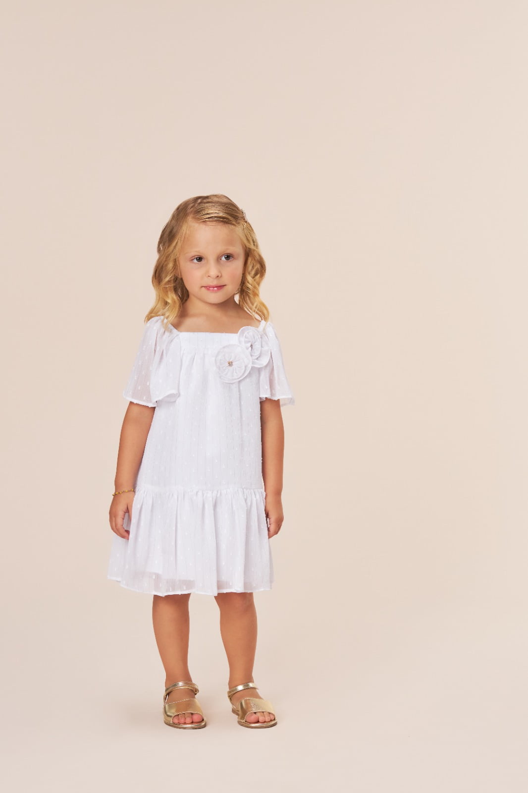 VESTIDO INFANTIL BAMBOLLINA EM CHIFFON COM APLICAÇÃO DE PEDRARIAS - 1265230