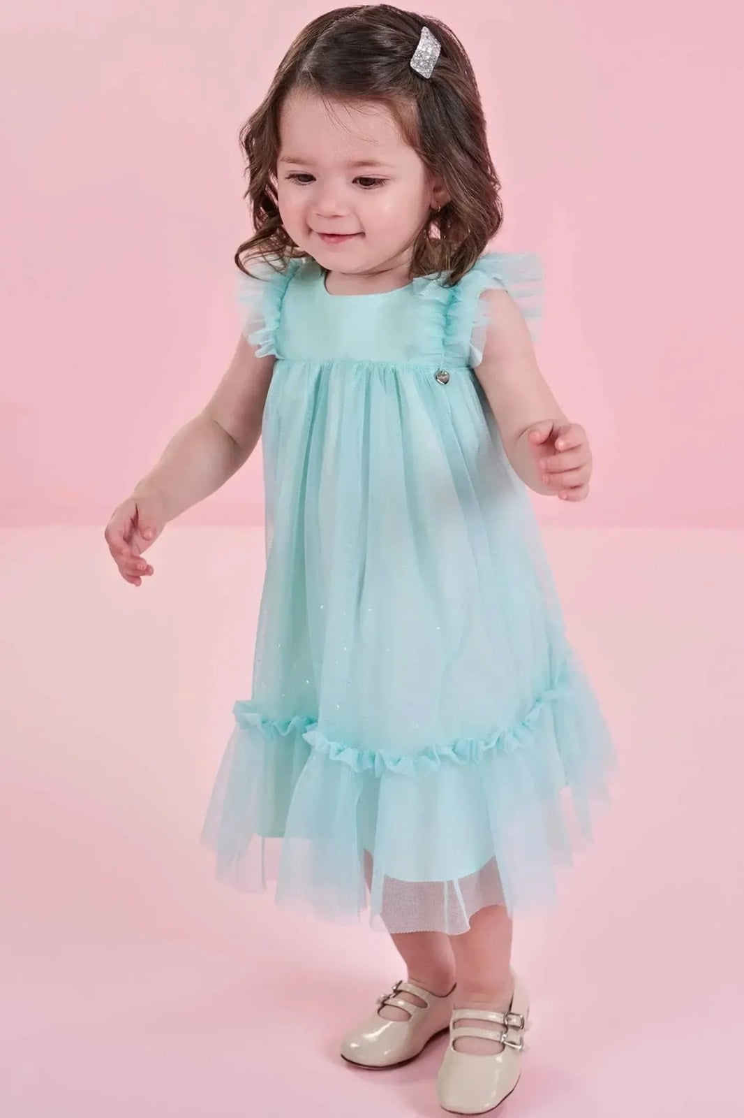 VESTIDO INFANTIL INFANTI EM TULE COM STRASS - 83639