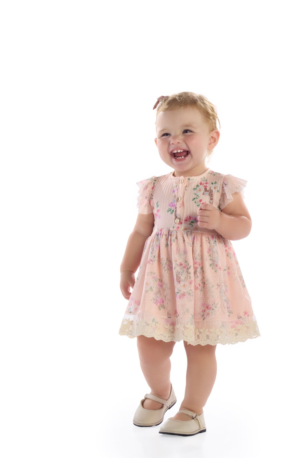 VESTIDO INFANTIL KIKI TEXTURIZADO COM ESTAMPA E TULE - 1100068