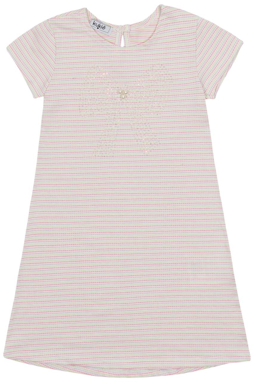VESTIDO INFANTIL KUKIÊ EM COTTON TRABALHADO - 87346