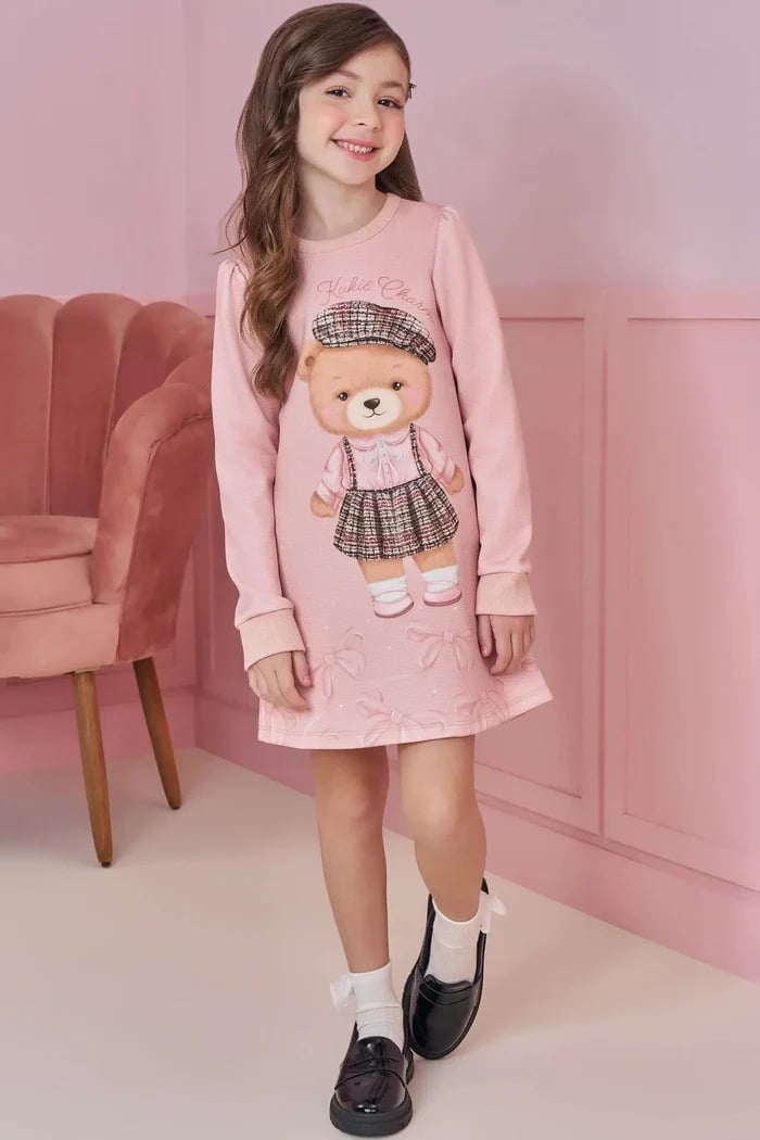 VESTIDO INFANTIL KUKIÊ EM FLY TECH ESTAMPADO - 92077