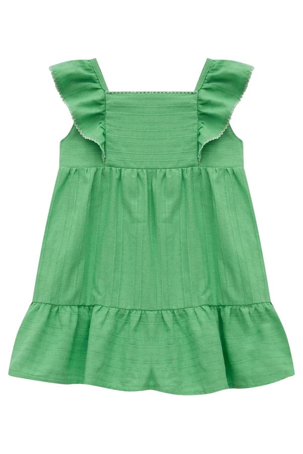 VESTIDO INFANTIL KUKIÊ EM LINHO MAQUINETADO - 75301