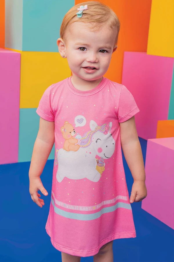 VESTIDO INFANTIL KUKIÊ EM MEIA MALHA - 73680