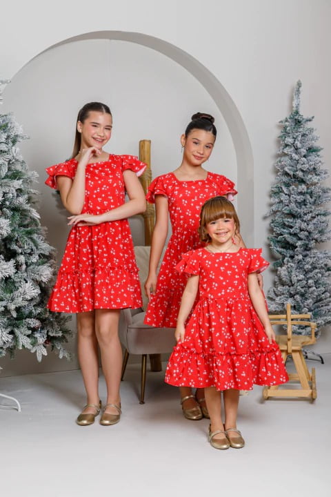 VESTIDO INFANTIL MARIAS COM ESTAMPA DE FLORES - 823554