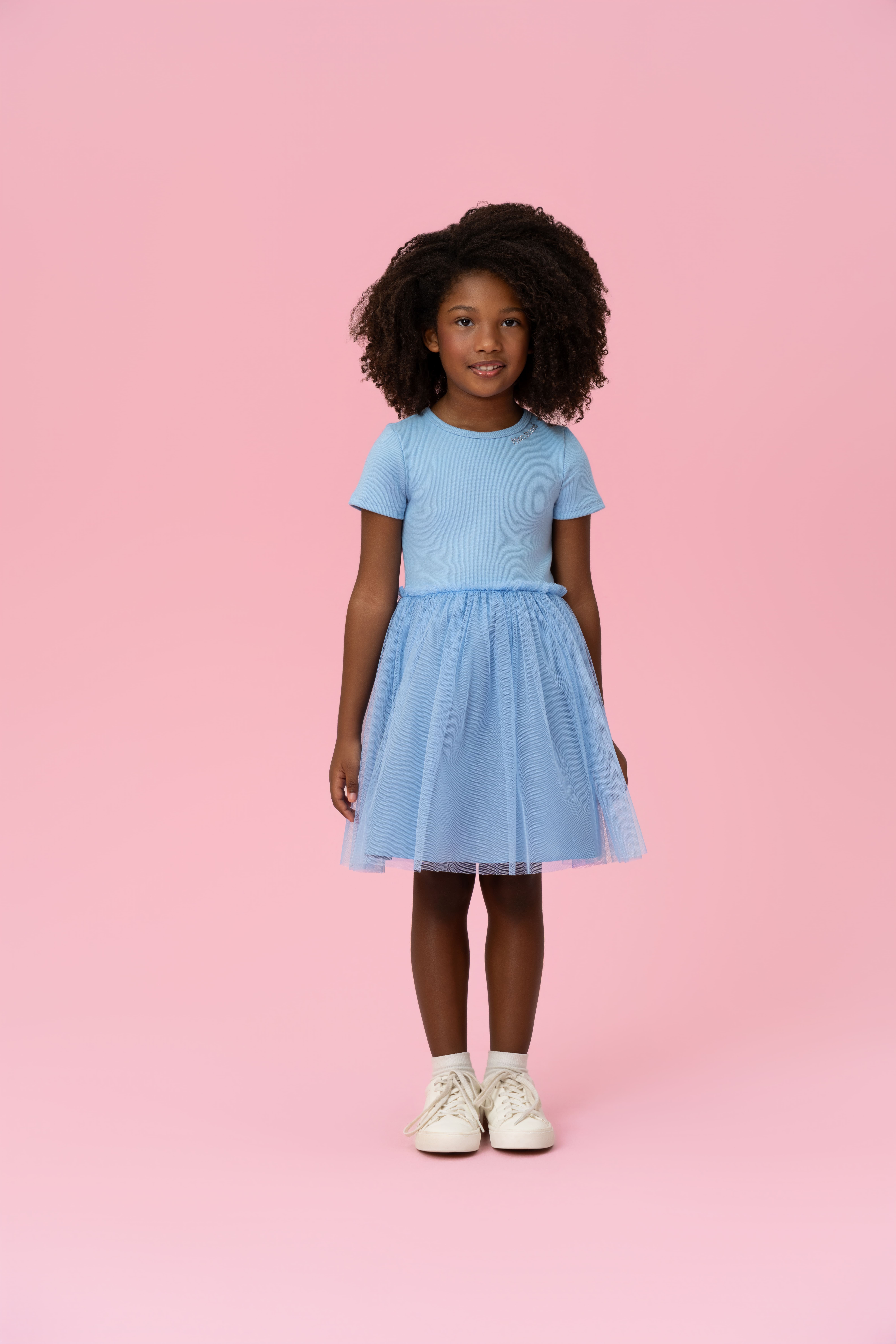 VESTIDO INFANTIL MON SUCRÉ EM CANELADO COM TULE - 51133128002