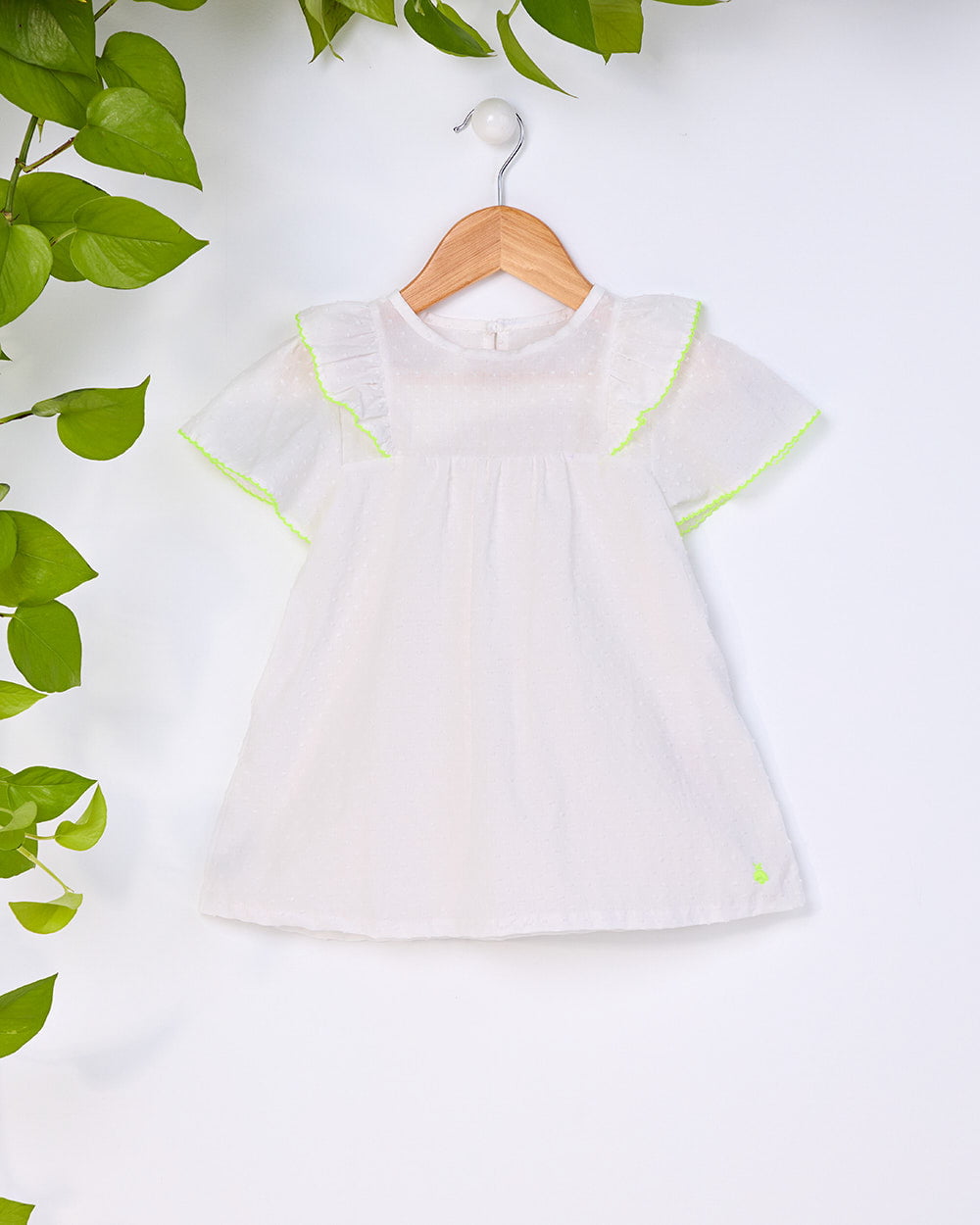 VESTIDO INFANTIL SOMNII EM TECIDO ALGODÃO PASSI ON COM EM MEIA MALHA - 3243006